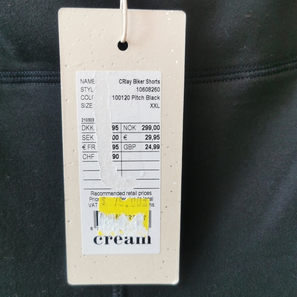 SIZE XXL (18/20) CREAM, Buttery Soft, Black Athletic Shorts NWT B58 - Picture 7 of 9